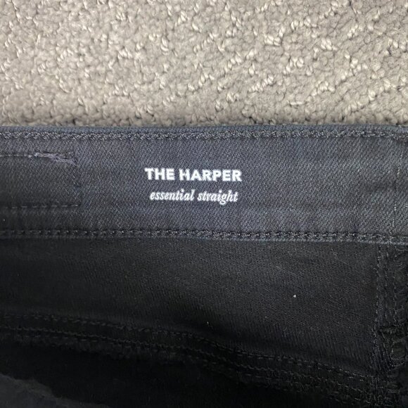 AG Adriano Goldschmied The Harper Essential Straight Jeans Women's 27R Black - Picture 8 of 14